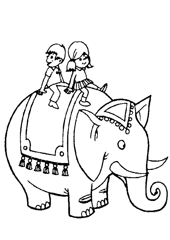 595x842 Circus Elephant Coloring Pages