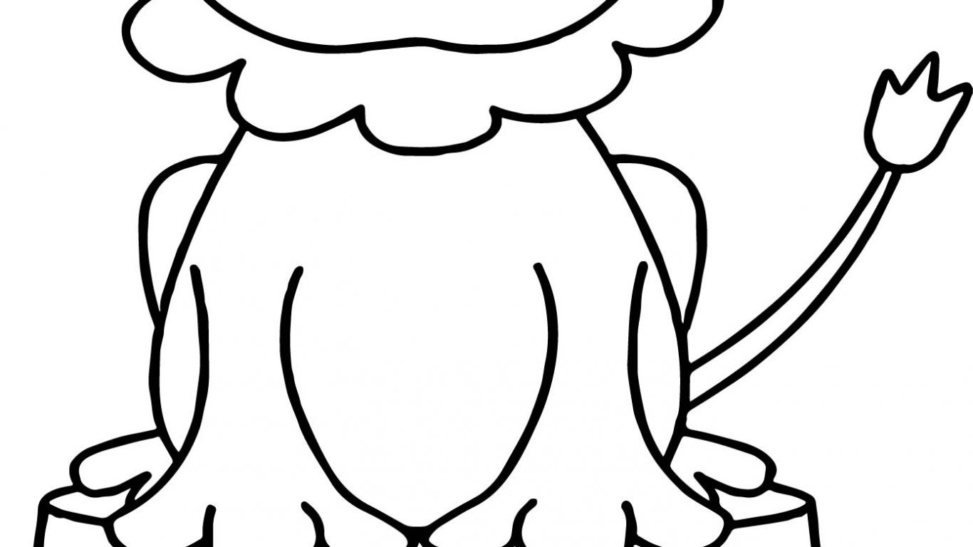 1366x768 Free Lion Pictures Download Coloring Pages Curious George Coloring