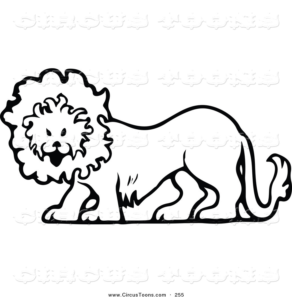 1024x1044 Circus Clipart Of A Vintage Black And White Circus Lion Walking