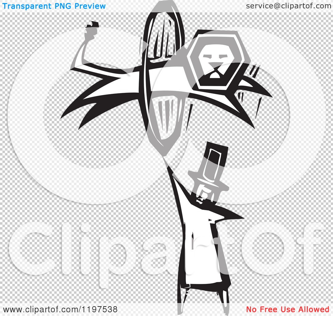 1080x1024 Clipart Of A Black And White Circus Ring Master And Lion Leaping