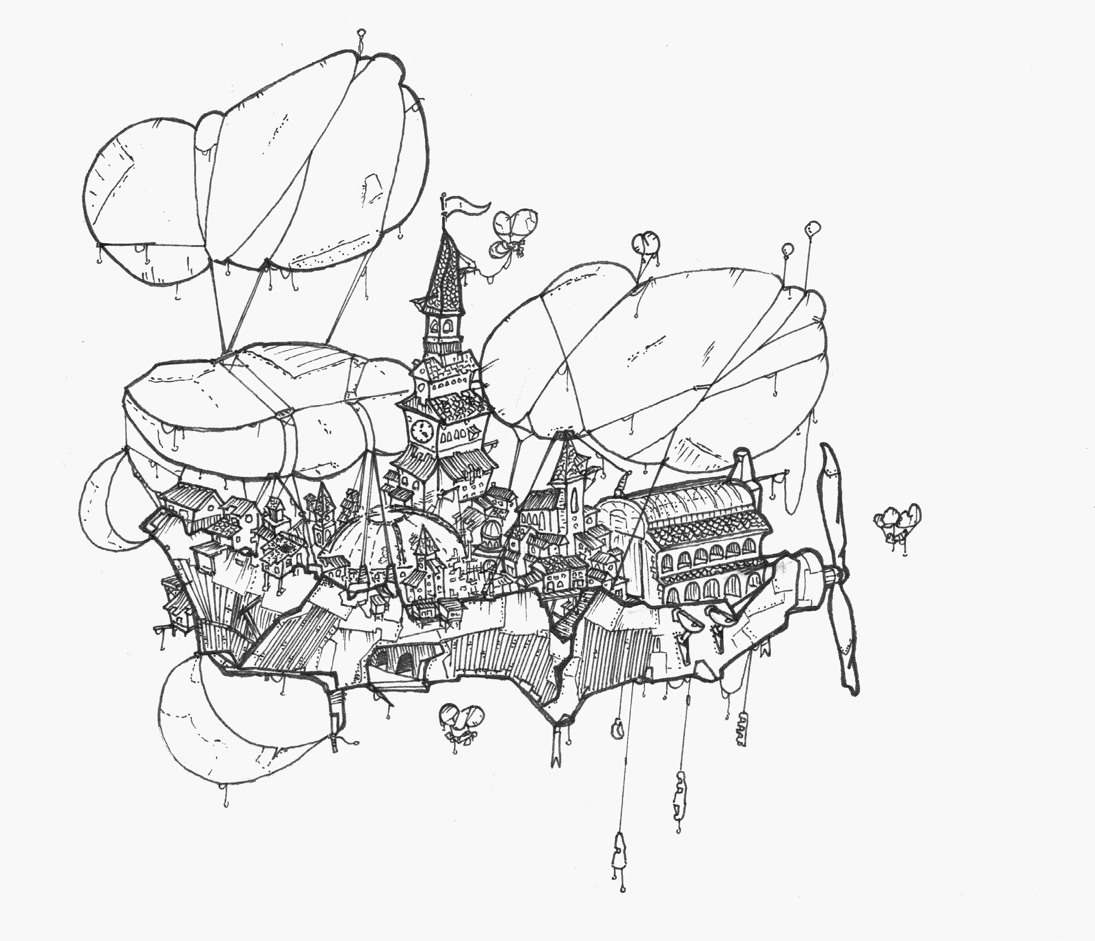 3648x3136 Some Artwork Of Fantasy Cities I'Ve Been Working