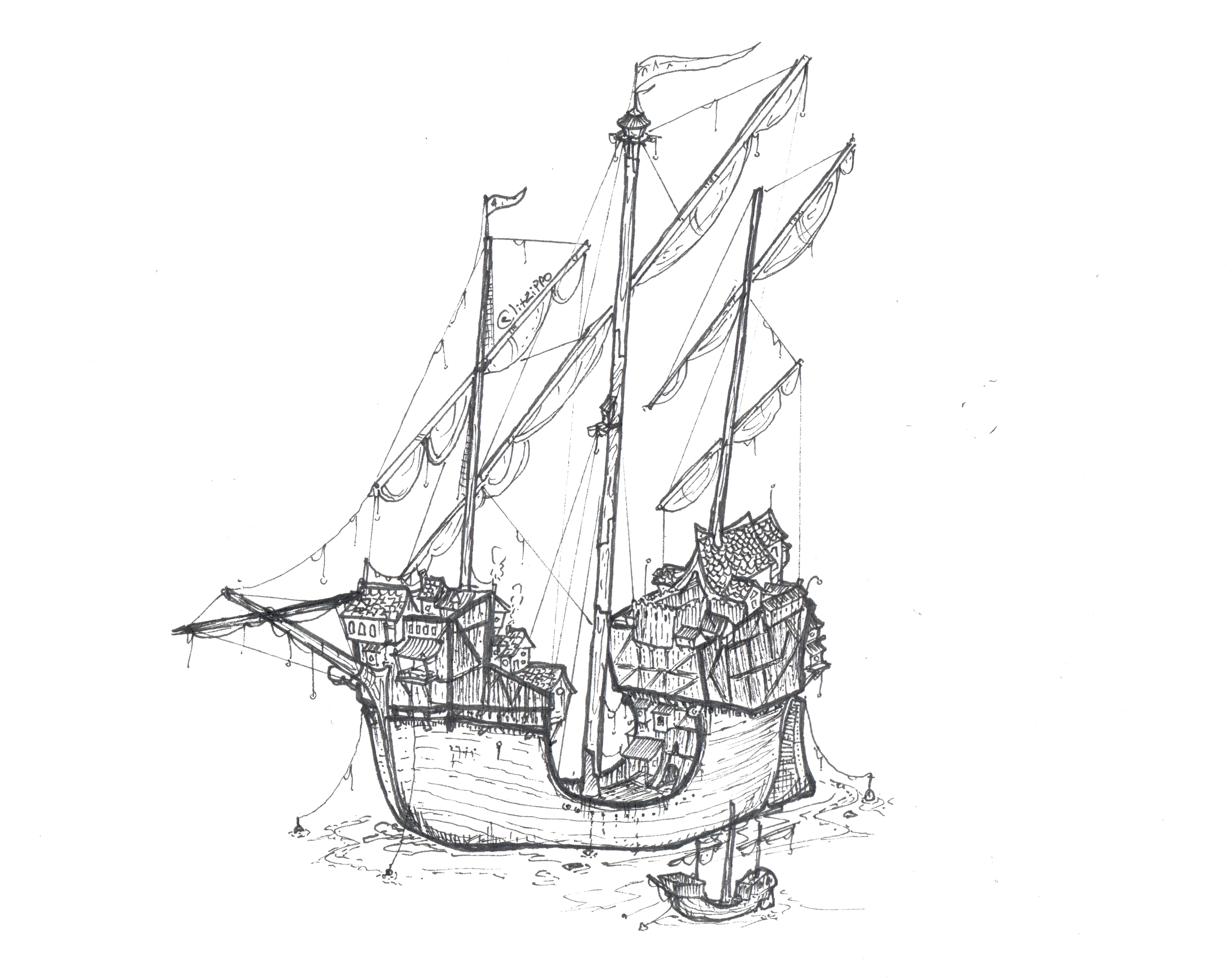 3912x3104 Some Artwork Of Fantasy Cities I'Ve Been Working