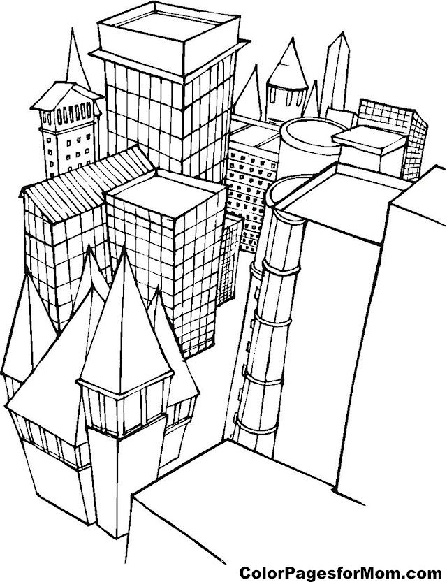 640x833 Top 88 Building Coloring Pages