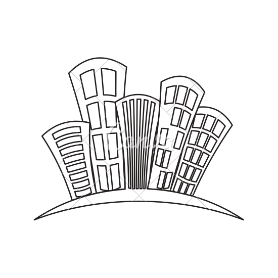 550x550 City Buildings Symbol