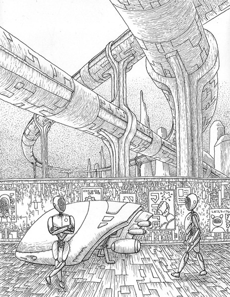 465x600 City Robot Drawings