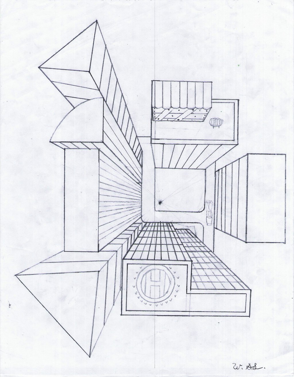 1024x1311 Geometric City By Wlewis92