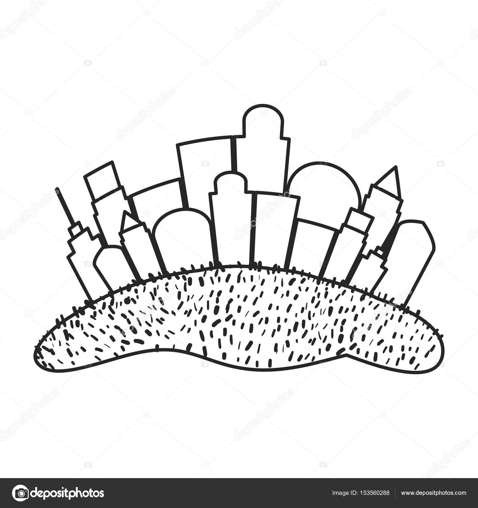 1600x1700 Silhouette City Landscape With Grass Stock Vector Grgroupstock