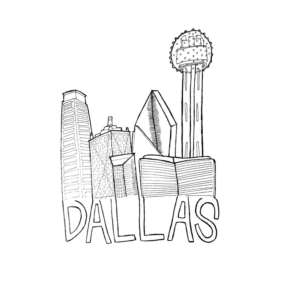 1000x1000 Dallas City Print That First Year