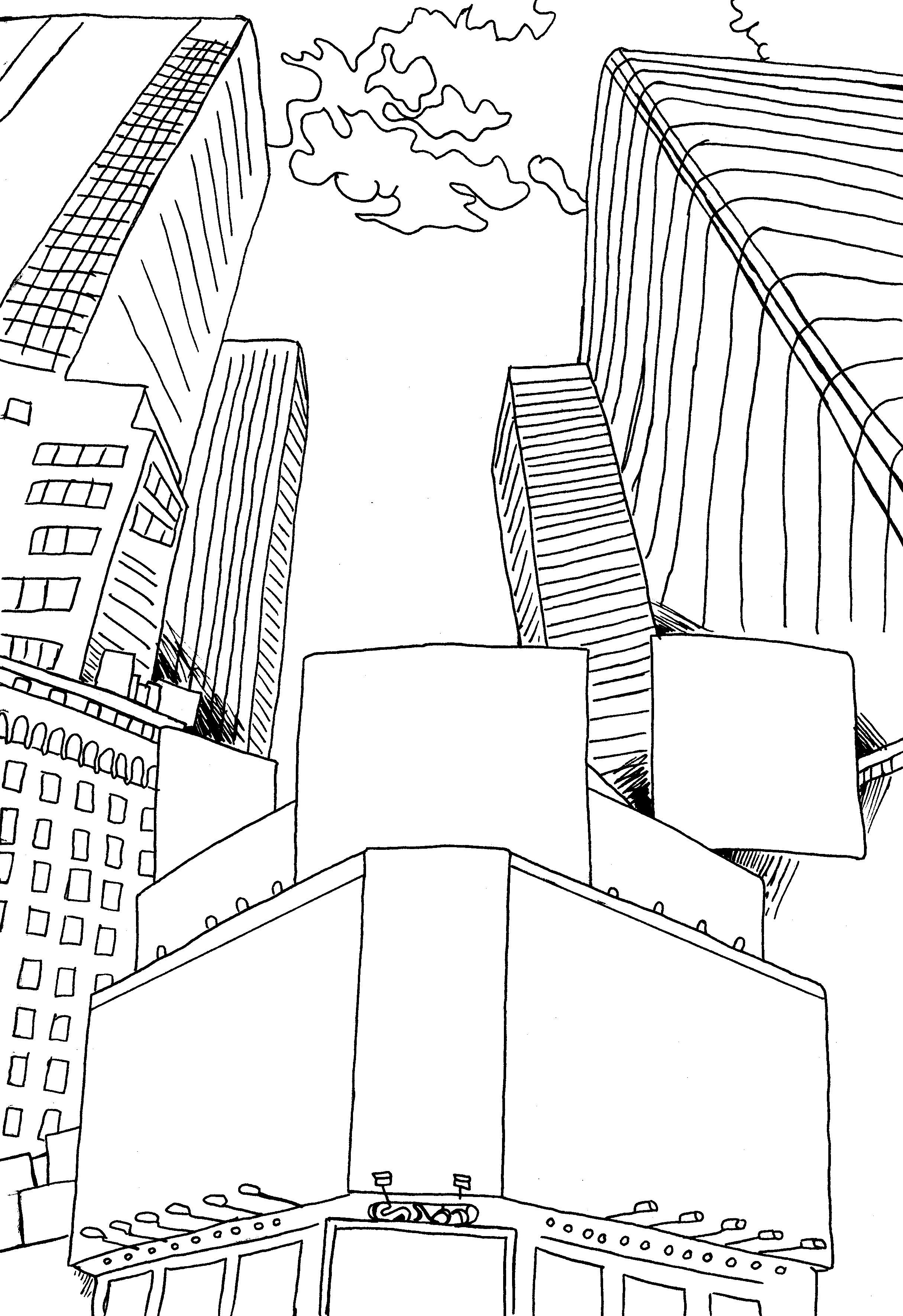 2430x3540 City Poster (Initial Sketch) Hallistrations
