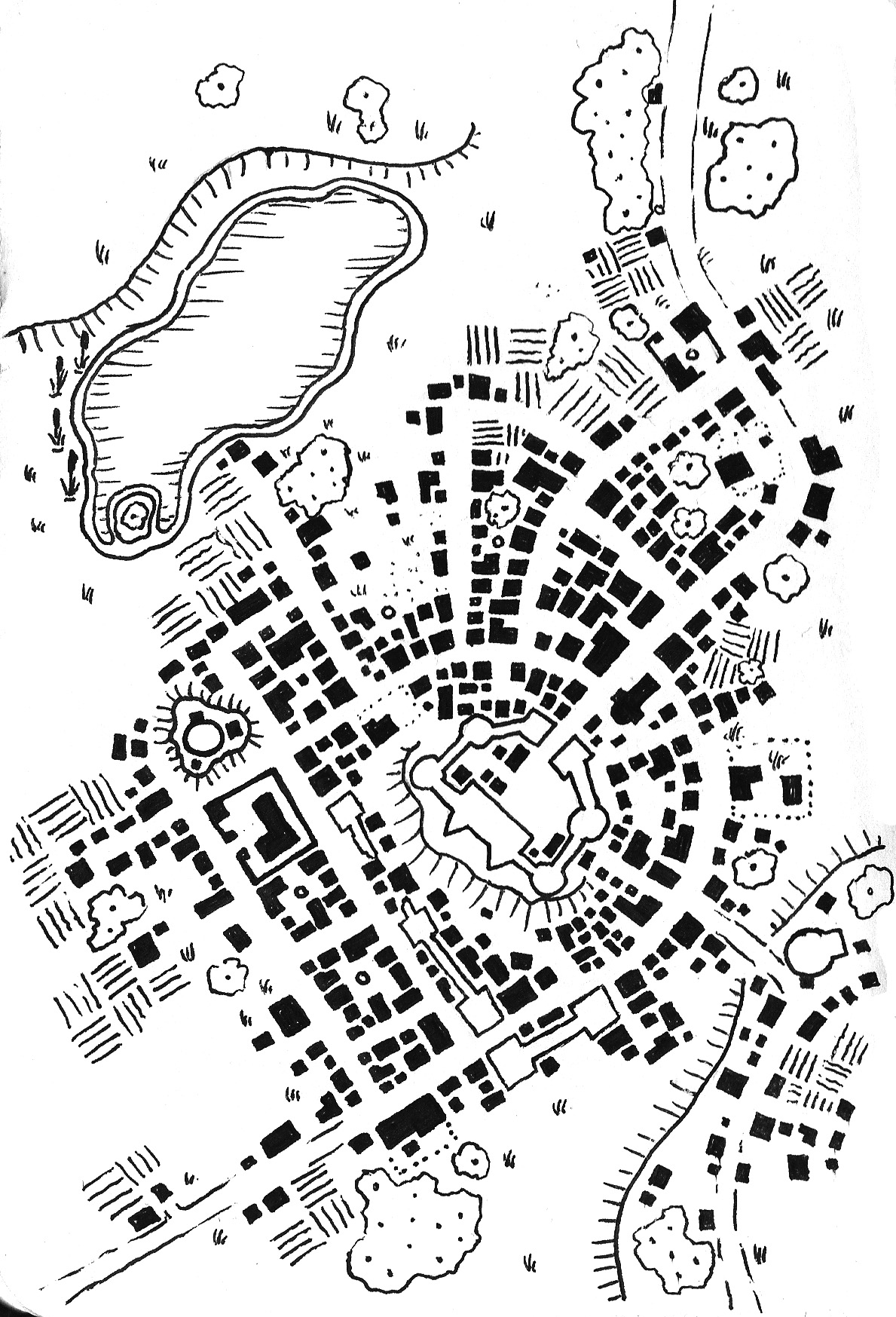 1189x1747 Tuesday Map] The City Of Springhollow Dyson's Dodecahedron
