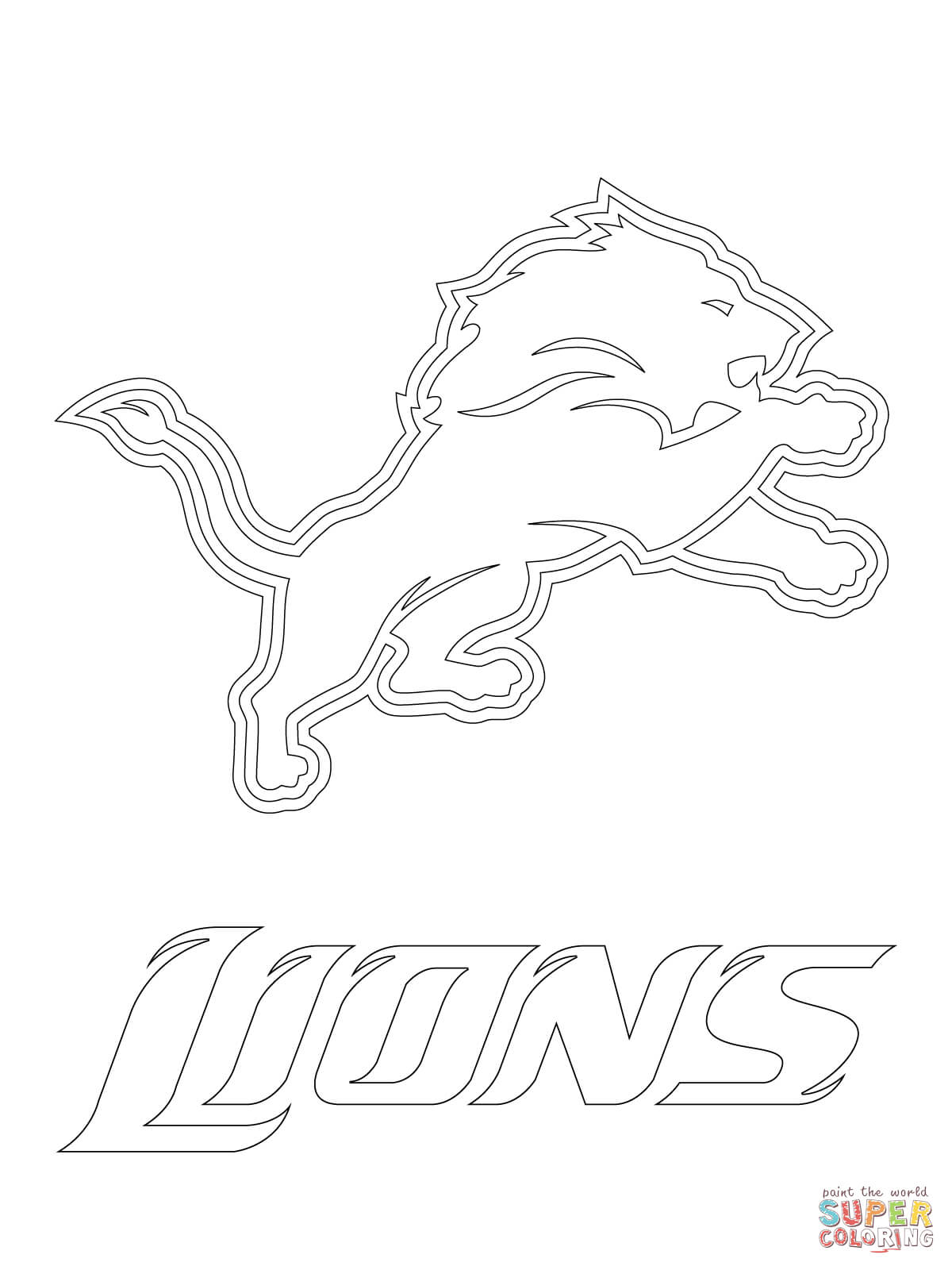 1200x1600 Detroit Lions Coloring Pages