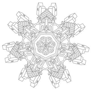 320x320 Drawing Of A Non Existent Unreal City Maze With Houses, Walls