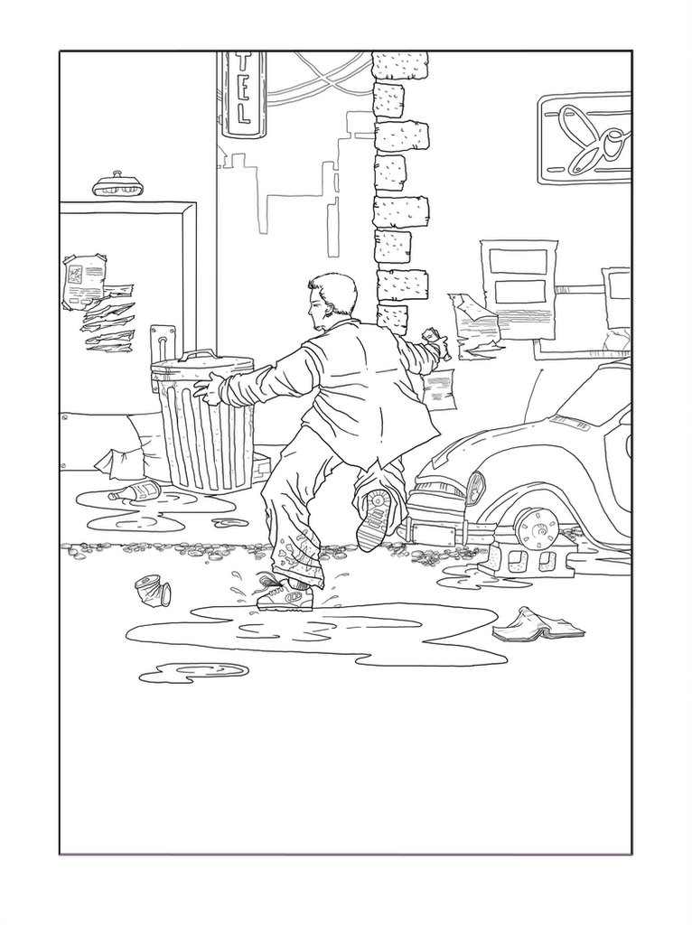 766x1024 Scott Hallett Sketchbook City Scene