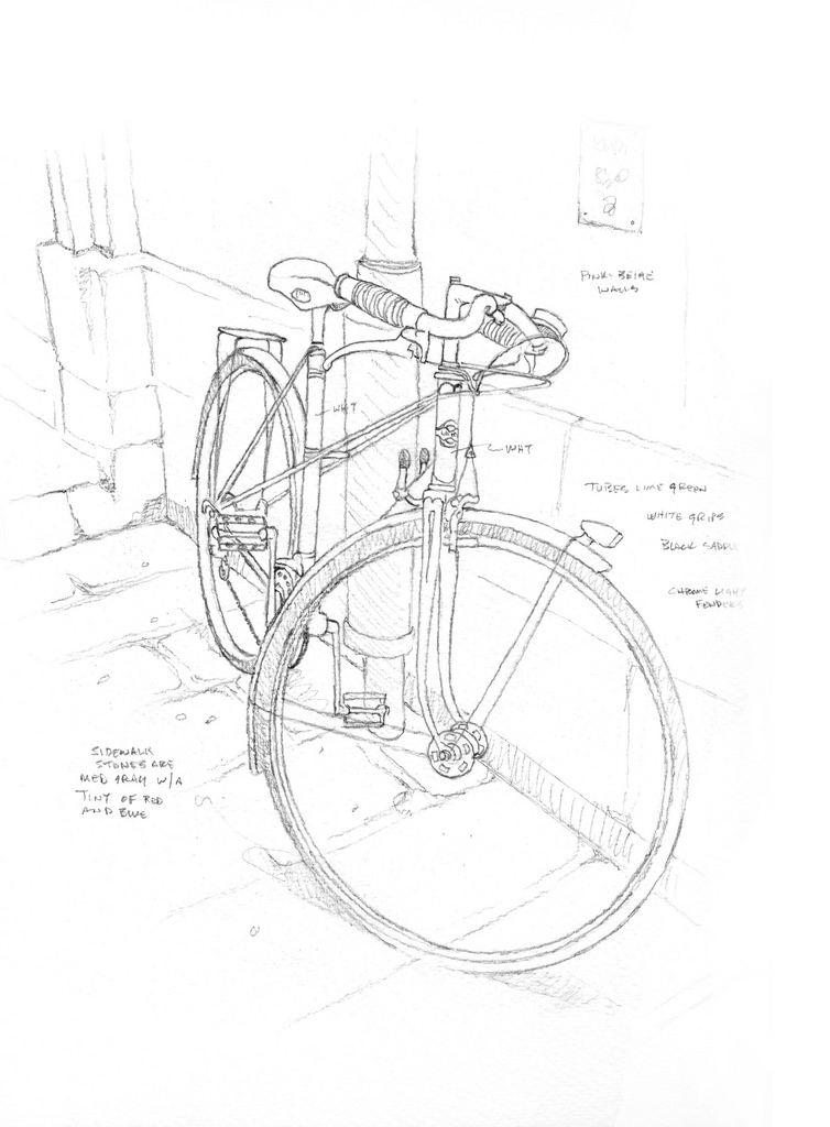754x1024 City Bike Just Sketching