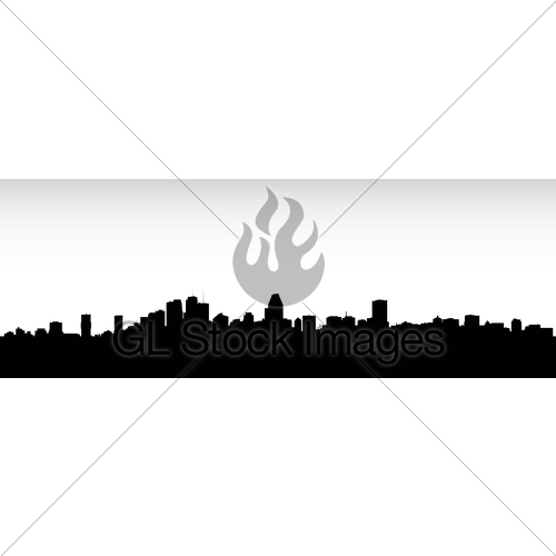 500x500 Montreal Skyline Silhouette Gl Stock Images