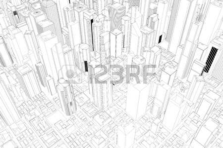 450x300 Big City Skyline With Tall Buildings Stock Photo, Picture