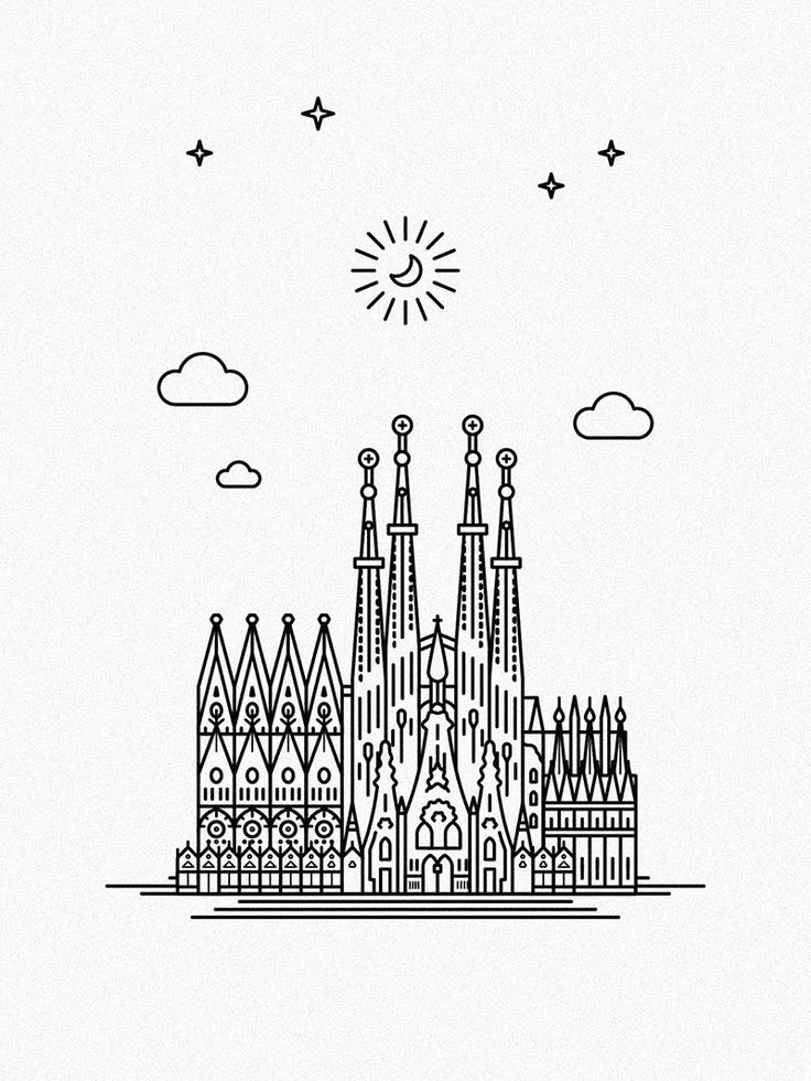 736x980 Sagrada Familia Cool Stuff Art Boards, Tattoo