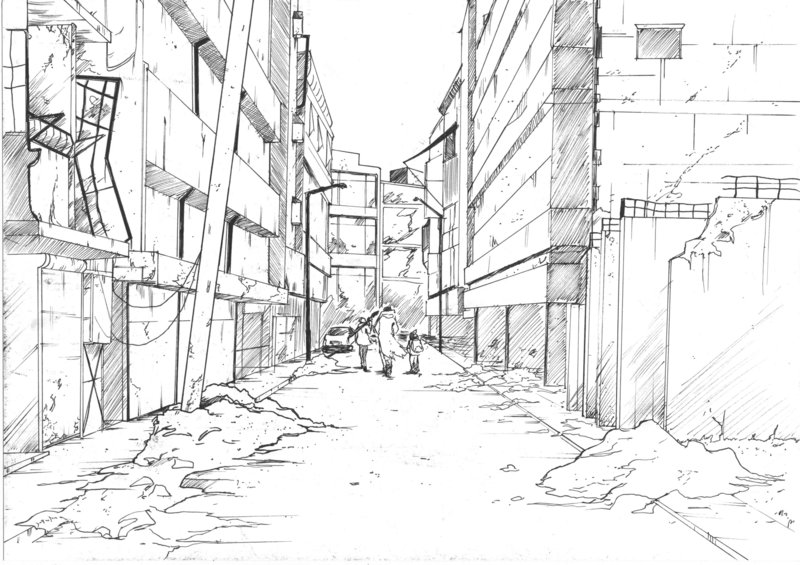 800x565 Fallen City Ink By Sokkhue