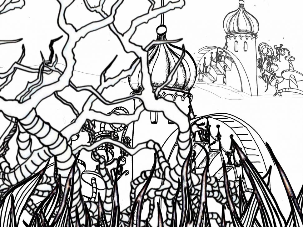 970x725 Coloring Drawing Dr Seuss Inspiredityscape Perspective