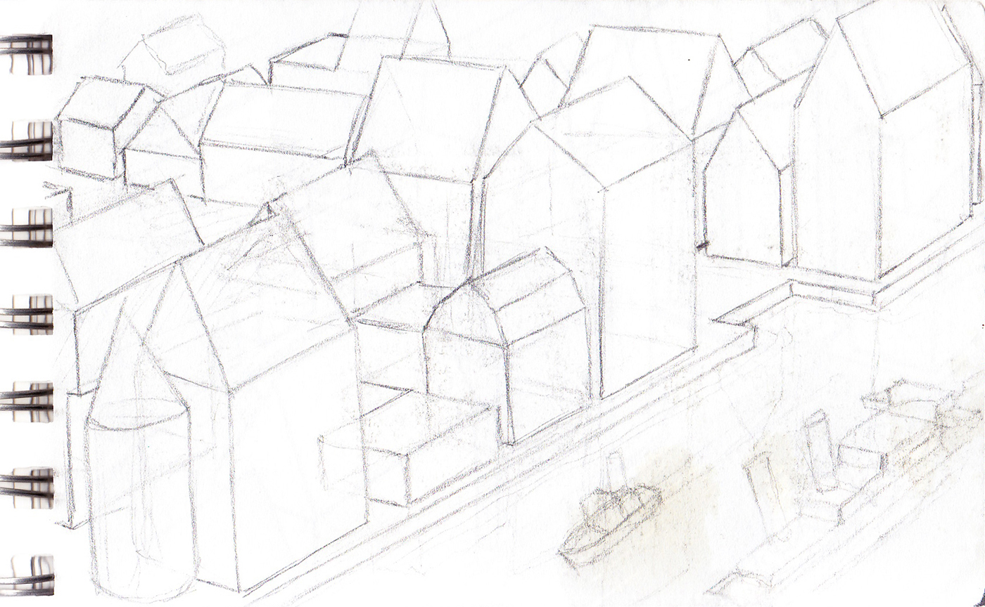 1400x864 Cityscape Drawing 3 On Behance