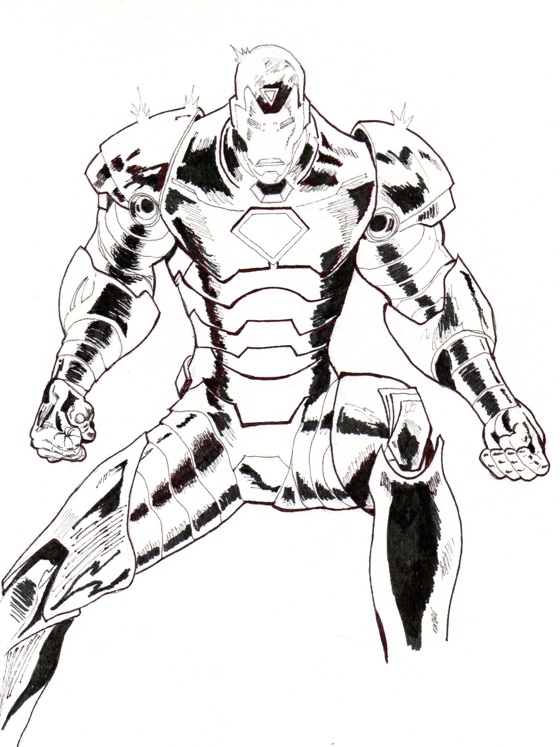 2214x2950 Iron Man, En La Civil War. My Drawings