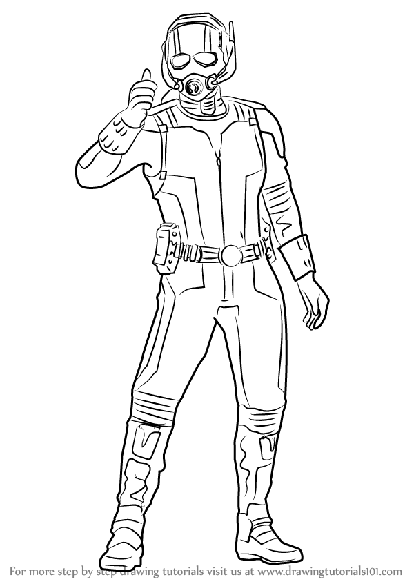 600x846 Learn How To Draw Ant Man From Captain America Civil War (Captain