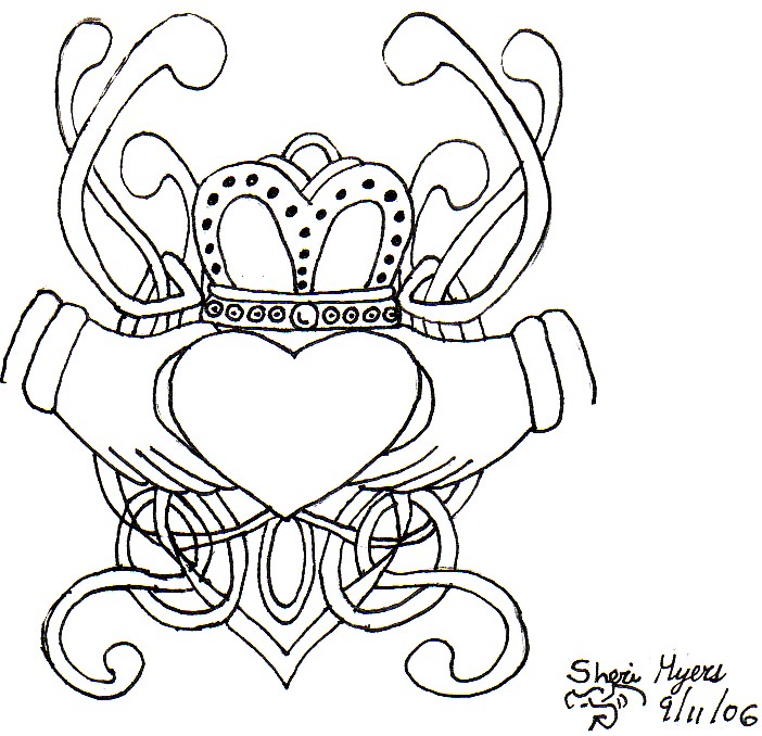 702x678 Claddagh Tattoo By Moonmochi02