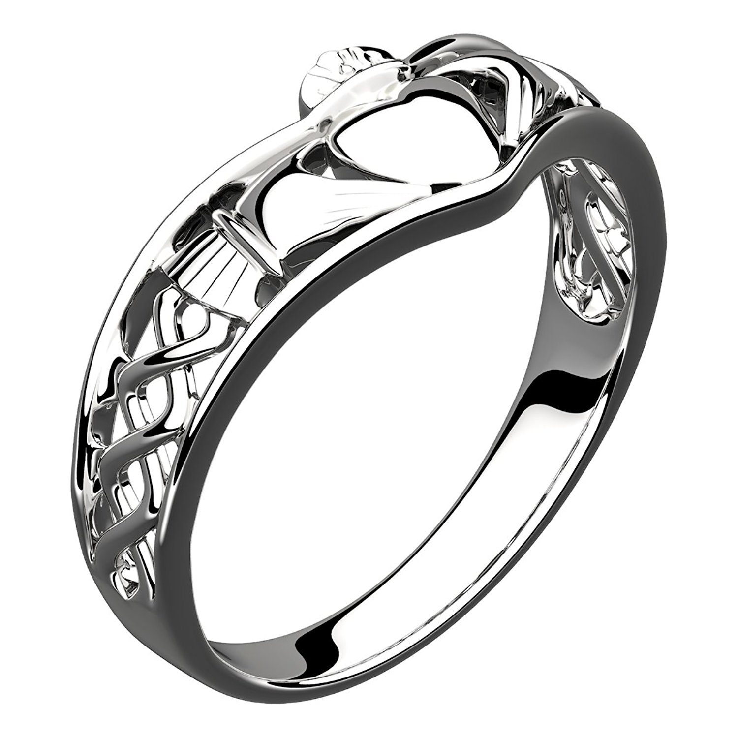 1500x1500 Sterling Silver Claddagh Wishbone Ring, Symbol Of Friendship, Love