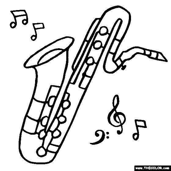 560x560 Musical Instruments Coloring Pages Page 1