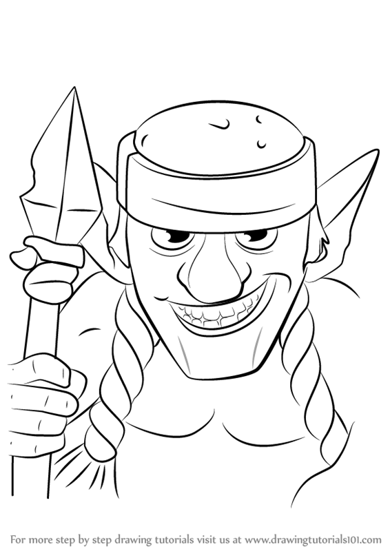 566x800 Learn How To Draw Spear Goblins From Clash Royale (Clash Royale
