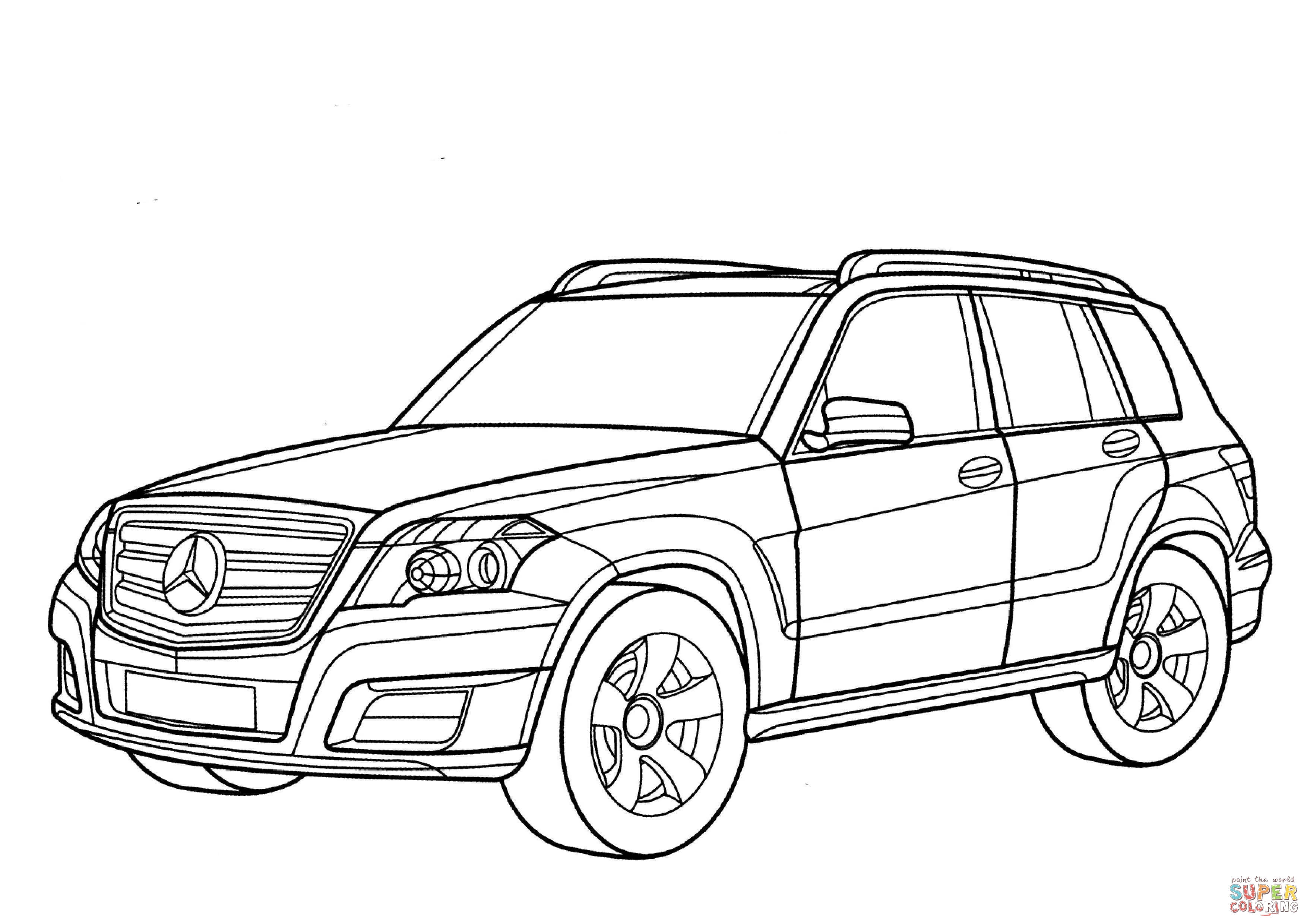 3508x2480 Mercedes Glk Class Coloring Page Free Printable Coloring Pages