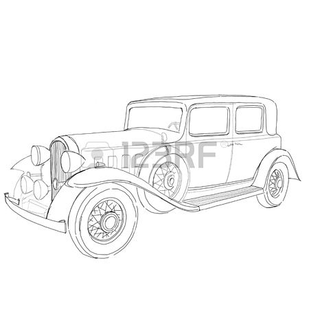 Classic Car Drawing at GetDrawings | Free download