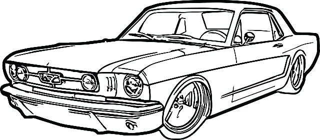 640x280 Lovely Classic Car Coloring Book