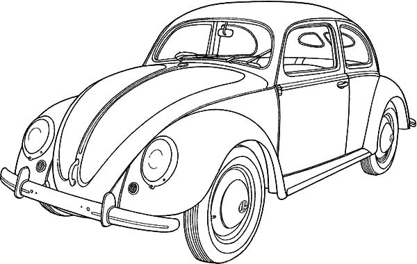 600x380 Classic Car Collector Beetle Car Coloring Pages Best Place To Color