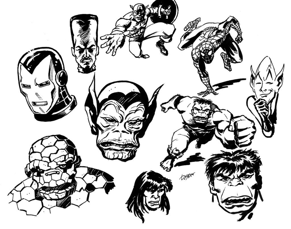 1024x806 Classic Marvel Sketches 2 By Lostonwallace