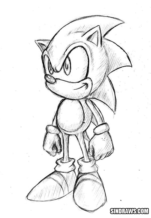 500x722 Classic Sonic By Sindraws