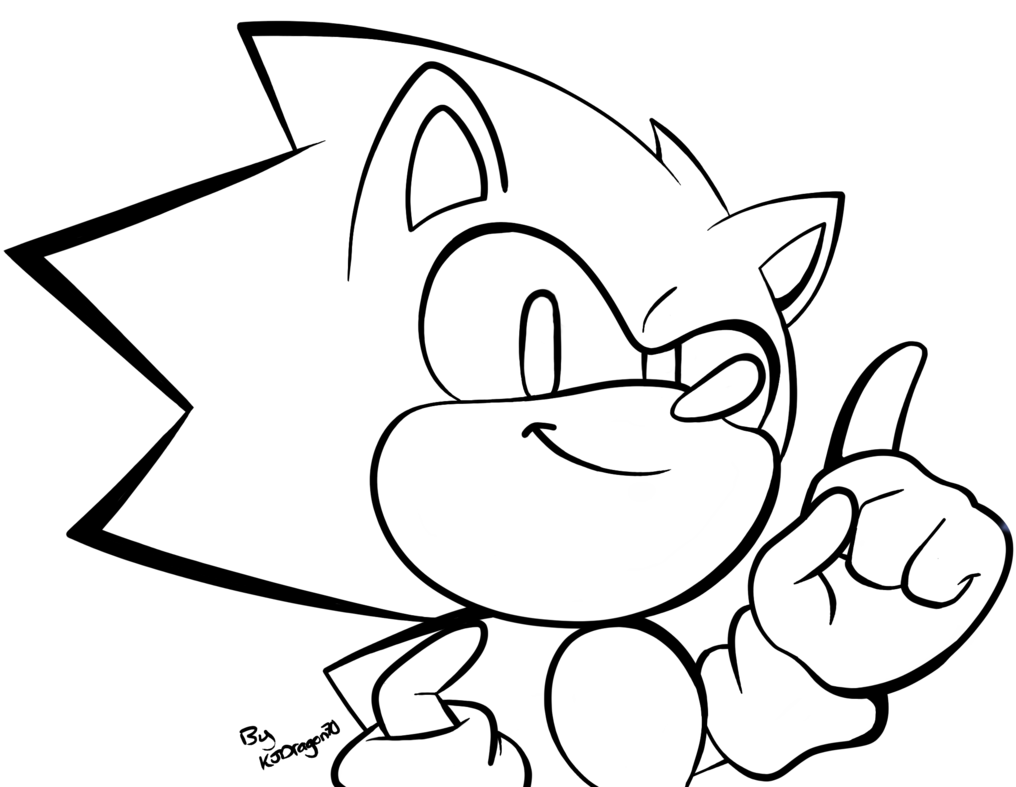 1016x787 A Small Classic Sonic Sketch Lineart By Kjdragon70