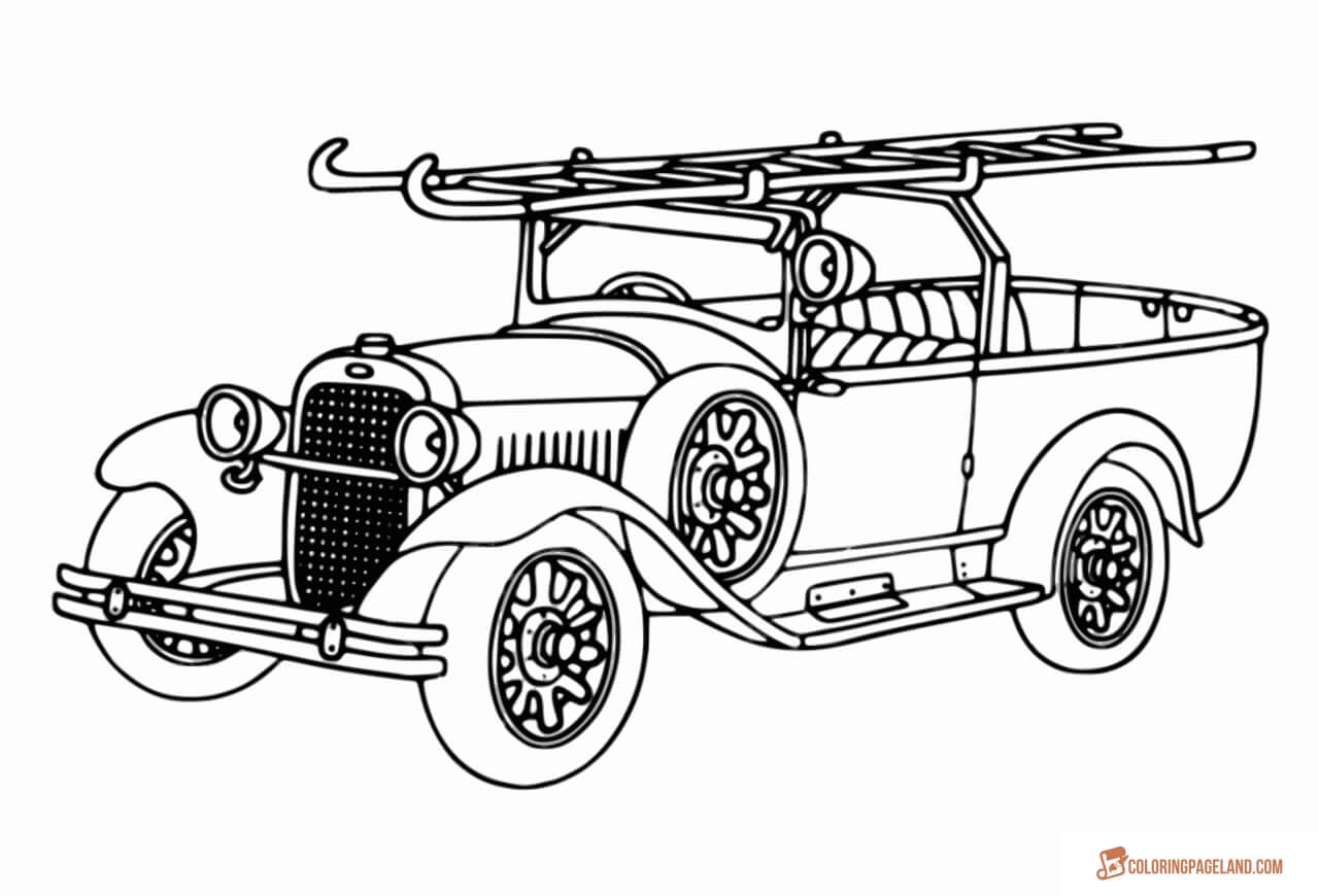 1280x870 Fire Truck Coloring Pages