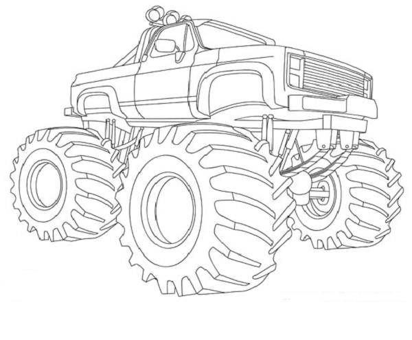 600x495 Monster Truck Coloring Book