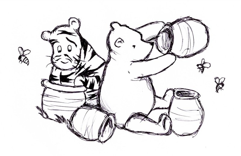 800x520 Pooh And Tigger Classic Style By Erinbann