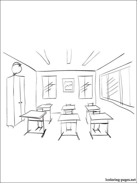 560x750 Classroom Coloring Page Coloring Pages