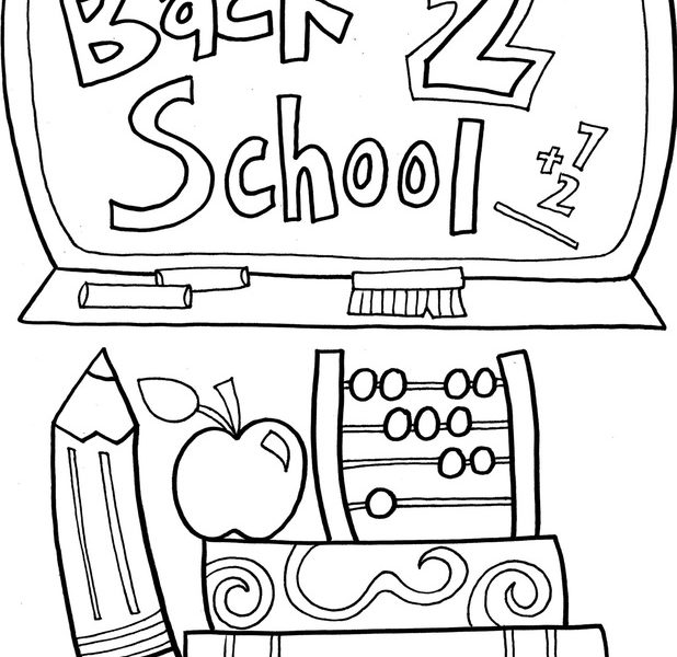 618x600 Coloring Pages Back To School Theme Back To School Coloring Pages