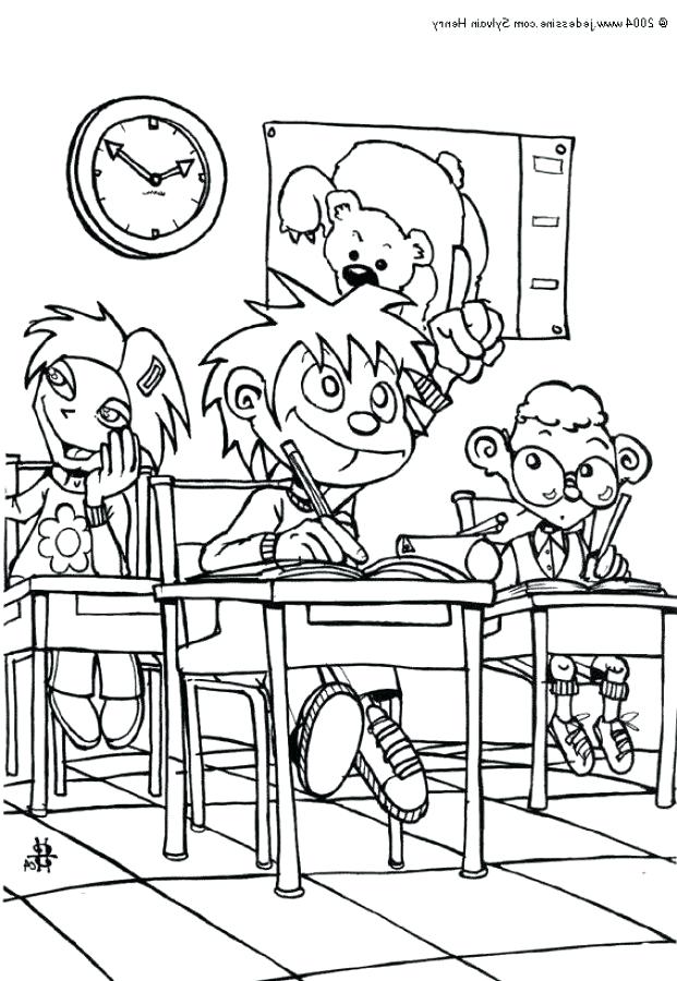 621x900 Classroom Coloring Pages