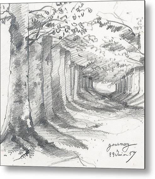 493x569 Forest Lane At Gournay Metal Print By Claude Monet