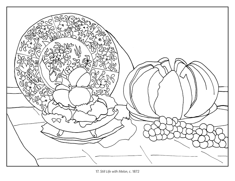 900x695 Monet The Early Years Coloring Book