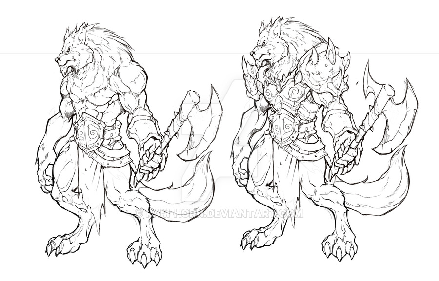 900x577 Night Wolf Character Sketch