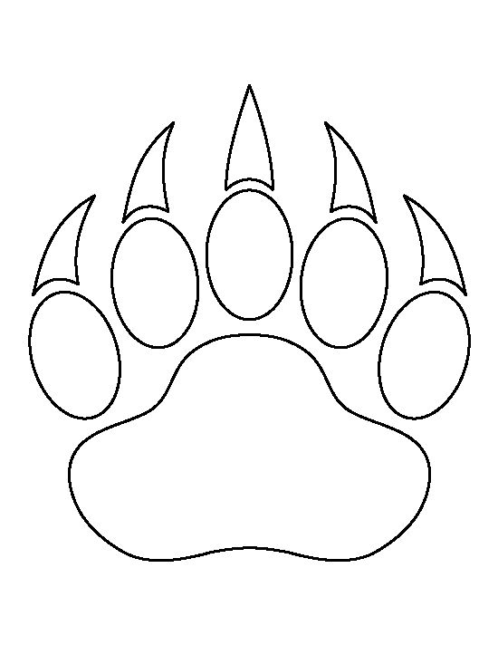 550x712 Bear Claw Outline