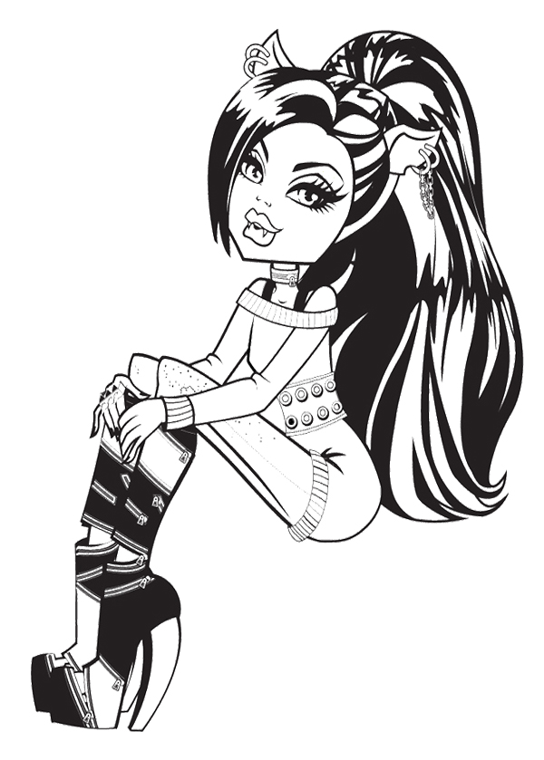 600x839 Clawdeen Wolf Smile Coloring Page Printables For Grandkids