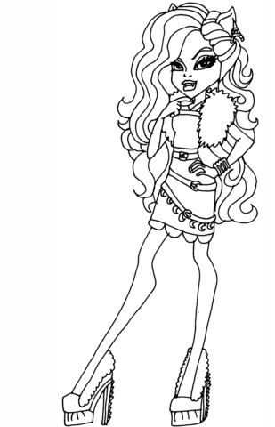 309x480 Cool Clawdeen Wolf Coloring Page Free Printable Coloring Pages