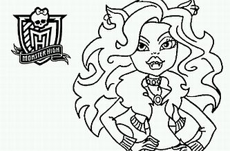 333x218 Monster High For Coloring, Clawdeen Wolf
